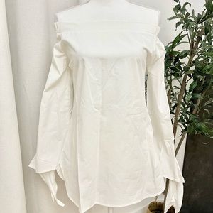Womens cold off shoulder White blouse